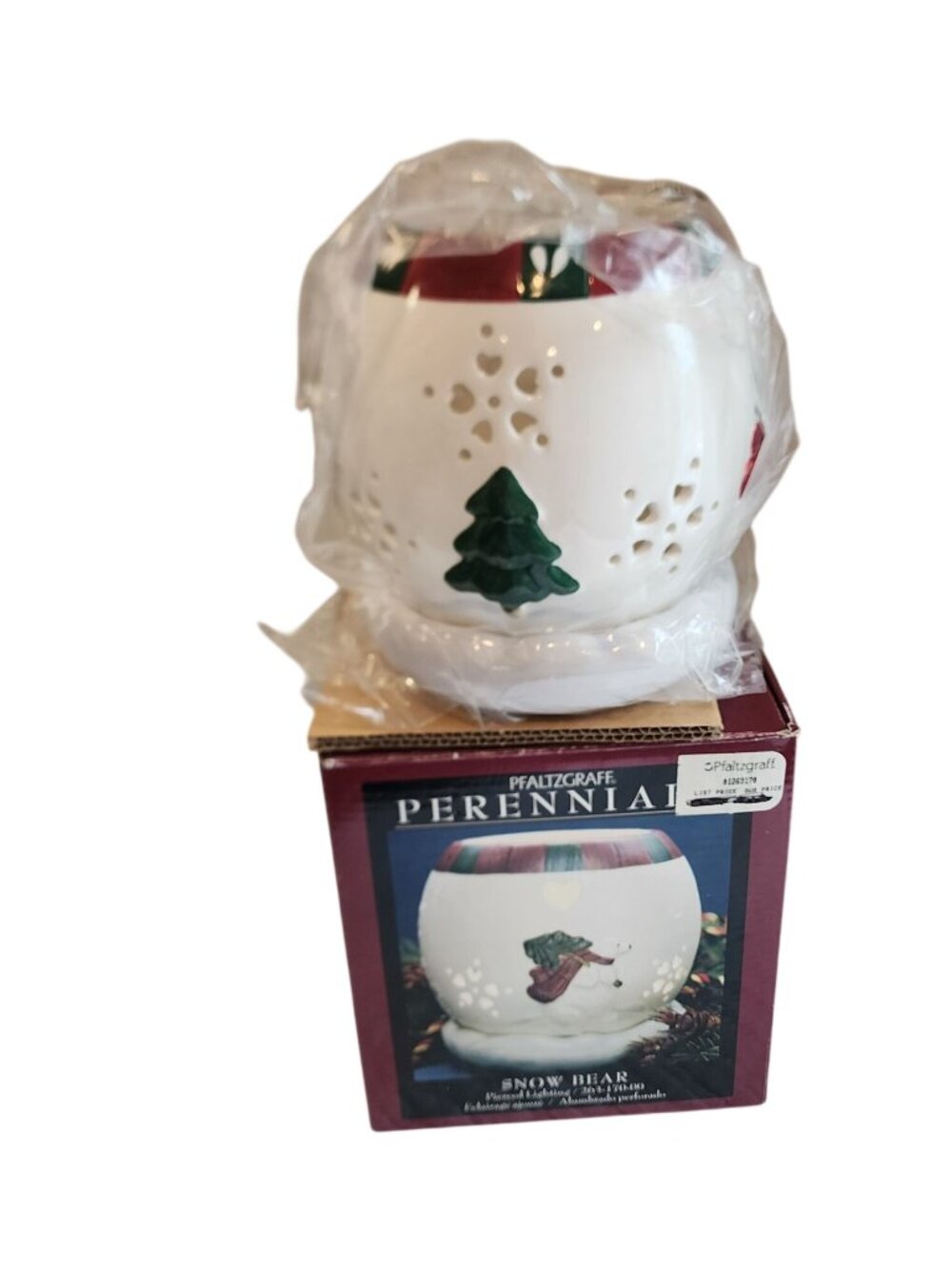 Pfaltzgraff Snow Bear Candle Holder New In Box